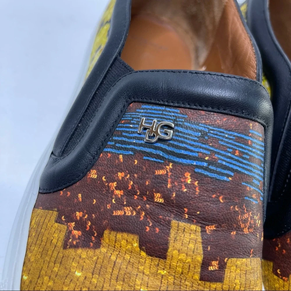 GIVENCHY Classic Slip On Mosaic Pixel Skate Sneakers Size 39 Made In Italy - Picture 9 of 15